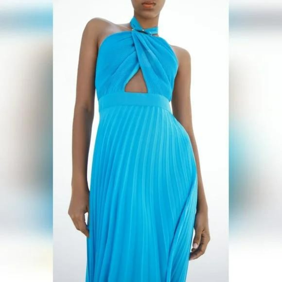 ZARA PLEATED SLIP DRESS - Picture 2 of 10